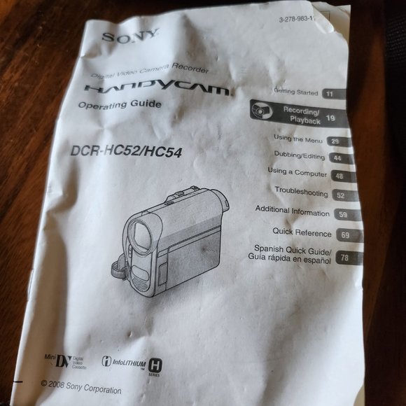 Sony DCR-HC52 MiniDV Handycam Camcorder with 40x Optical Zoom - Picture 7 of 8